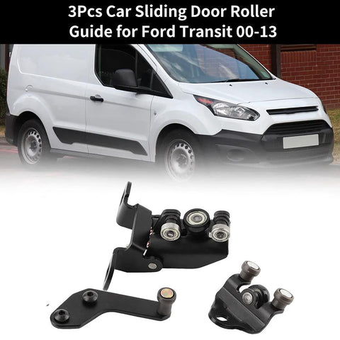 3-piece Door Roller Set, Compatible With Transit From 2000 To 2013, AC11 V268K35 Sliding Door Hardware, front view with Transit van