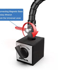 Dial Indicator 0-10 mm With Magnetic Base For Precision Machining, Pro Grade Ultra Accurate 0.01 mm Resolution With Jeweled Movement