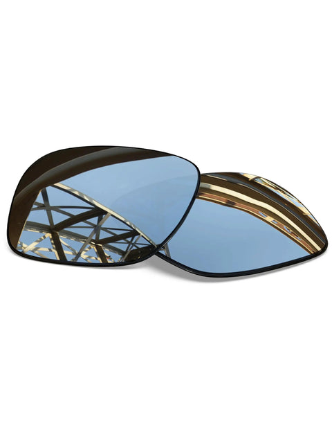 No-Brainer Replacement Lenses For Ray-Ban Meta Wayfarer Smart Glasses Set Of 5, 53mm, showing two ice blue UV protected lenses