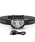 Pro 400 Rechargeable Headlamp With USB IPX4 Water Resistant Ultra Bright LED Multi Mode For Night Runs And Camping Light with USB cable