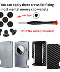 Top Shelf Thirty Piece Replacement Kit For Ridge And Minimalist Metal Wallets With Bonded Threadlocker T5 Torx And Hex Driver To Keep It Secure On The Daily Grind, tools and screws.