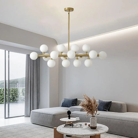 Four Light Sputnik Chandelier Ceiling Light With Adjustable Arms, Mid Century Modern Pendant Fixture In Black And Gold, semi flush mount in living room