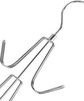 Close-up of a silver rotating hook from the 2 Pack Closet Purse Hangers, Game Changer Handbag Organizer Rack.