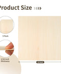 Five Pack 12 By 12 Inch Basswood Plywood Sheets One Sixteenth Inch Thick Unfinished Wood Blanks For Laser Cutting Engraving