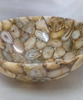 Natural Agate Countertop Sink With Smooth Glaze Total Game Changer For Bathroom Vanity Or Powder Room Sleek Vessel Basin showing a close-up view of the agate bowl.