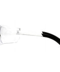 Side view of Ztek Bifocal Safety Glasses With Clear Lenses, 2.5 Diopter Readers, Scratch Resistant Coating, Rubber Frame