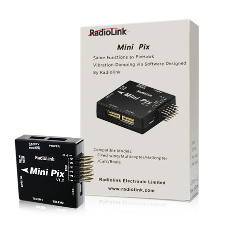 Ultra Compact Mini Pix Flight Controller V1.2 with M8N TS100 GPS Module packaging and product display