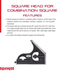 Heavy Duty Square Head For 12 Inch And Larger Combination Squares Sets And Bevel Protractors With Smooth Finish Hardened Steel Center Head For Pro Grade Machinist Toughness H33-1224