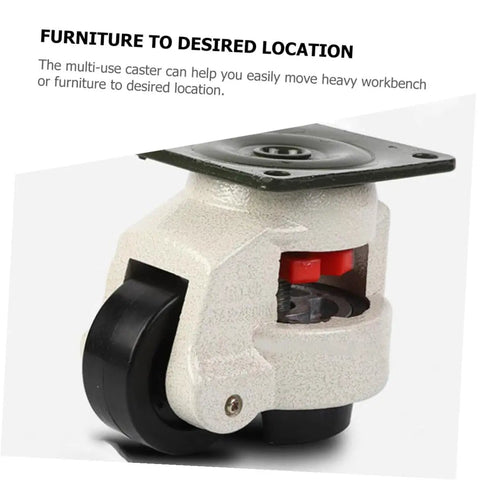 Four Pack Tough As Nails Heavy Duty Swivel Leveling Workbench Casters With Flat Plate Wheels For Material Handling And Equipment Transport Universal Industrial Caster Wheels, black caster