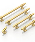Brushed Gold Cabinet Pulls 3 Inch 76mm, 10 Pack Kitchen Drawer Handles, Cabinet Hardware For Doors And Drawers, Easy Install, Durable Metal Construction