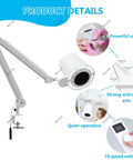 80W Pro Grade Nail Dust Collector With Adjustable Suction And Built In Lighting, Low Noise Vacuum For Salon Use image with features