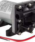 3.0 GPM RV Water Pump 12V Quiet Operation With Internal Bypass, Self Priming Up To 6 Feet, 55 PSI Shutoff, angled view