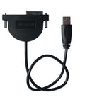 USB 3.0 SATA Slimline Optical Disc Drive Cable 6 Pin And 7 Pin For Laptop CD DVD RW Blu Ray Drive USB 3.0 Interface Hot Plug Plug And Play Portable Lightweight And Easy To Carry. Black cable and USB connector for slim laptop optical drive