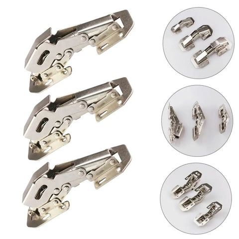 Soft Close 4 Inch Cabinet Door Hinges Set Of 4 Stainless Steel Self Closing Hardware For Cabinets Wardrobes And Furniture Doors Smooth Dampening Durable Kitchen Closet Hardware Easy Install And Quiet Operation, shown in detailed view.