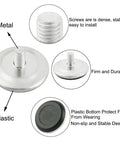 Rock Solid M10x17mm Screw Adjustable Leveling Feet 10 Piece Pack Tough As Nails showing metal glide with plastic base pad details.