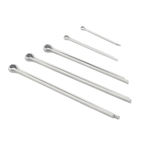 All-In-One Stainless Steel Cotter Pin Kit 25 Pcs in 5 Sizes M1.5x25 to M4x80 for automotive and axle fasteners, corrosion-resistant