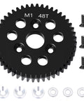 Sturdy Steel 48T M1 Spur Gear Set For One Tenth Scale RC Cars Upgrade Fits Traxxas Arrma Losi HPI Savage Hobao Revo Two Point Zero