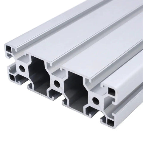 Durable Black 40120 T-Slot Aluminum Profile Extrusion Frame In Multiple Lengths For Custom Projects And Industrial Builds With Rust-Proof Alloy close-up showing multiple pieces.