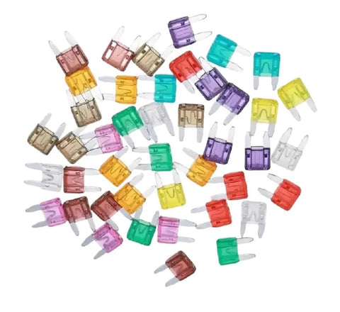 Colorful fuses from Massive 300 Piece Mixed Car Blade Fuse Set With Box For Cars Trucks Boats Motorcycles RVs And Home Electronics