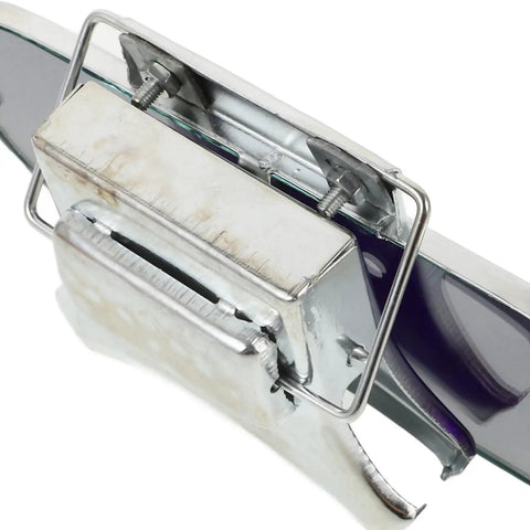 Close-up of adjustable screw clip clamp on Industrial Grade Welding Goggles Featuring Adjustable Screw Clip Clamp Design To Keep Your Peepers Protected During Heavy Steelworking Grind Tough As Nails Professional Eye Shielding For Dedicated Builders And Trades Pros.