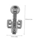 Stainless Steel Damping Hinges For Cabinet Doors 2 Pack Heavy Duty Hydraulic Soft Close Mechanism Front View Easy Installation