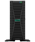 Rock Solid 4U Tower Server Smashing Heavy Workloads With Dual Xeon 6430 32 Core CPUs And 512GB DDR5 RAM Paired With 61.44TB SAS Storage RAID Enabled And Windows Server 2022 Ready To Roll, front view.