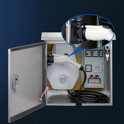 Outdoor Waterproof Stainless Steel Junction Box Enclosure For Electrical Systems HeavyDuty 304 And 304L Metal Distribution Box Weatherproof EV Charging Cabinet 50 By 36 By 60 Cm Or 50 By 36 By 70 Cm Rugged Hinges And Lock Cylinder: open EV cabinet