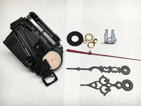 Replacement Battery Clock Pendulum Movement With 1 Inch Shaft Fits Five Eighth Inch Dial DIY Clock Assembly Kit components