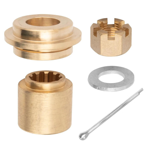 Propeller Installation Hardware Kit For Yamaha 25-30HP Outboards, Includes Thrust Washer, Spacer, Washers, Nut, And Cotter Pin
