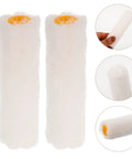 10 Pack Mini Paint Roller Covers With Ultra Soft Cotton Thread Sleeves And Tough Plastic Core For Interior Wall Painting DIY Jobs shown stacked.