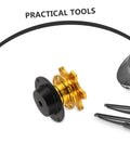 Quick Release Steering Wheel Hub Adapter For Racing Cars in gold and black, practical tool, universal fit, durable design.