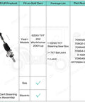 TXT Steering Rack And Box Assembly For TXT Golf Carts 2001 Up Gas And Electric Replaces OEM 70964G01 70964G02 70602G01