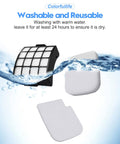 Washable replacement filter set for Shark Stratos AZ3002 upright vacuum includes 2 HEPA filters and 4 foam and felt filters.