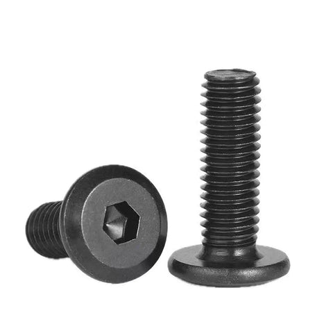 M8 X 40MM 25 Pack Flat Head Hex Socket Cap Screws Built Tough To Resist Wear In 304 Stainless Steel With Black Coating for furniture assembly.
