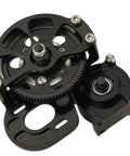 Full Metal Transmission Gearbox With Steel Gear Set For 1/10 RC Crawlers, CNC aluminum cover, preassembled top view