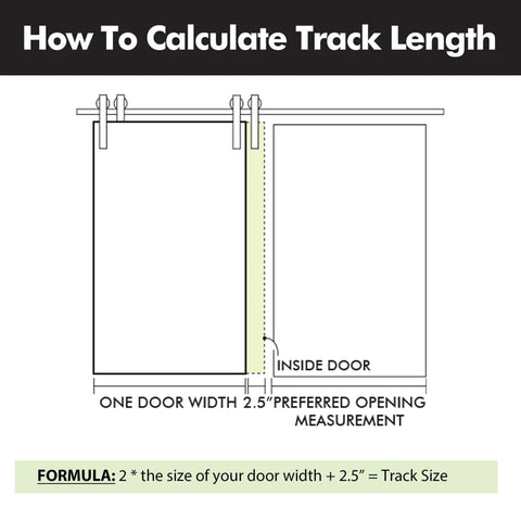 Black Rustic Single Track Bypass Sliding Barn Door Hardware Kit For Two Doors 5ft Long Flat Track With Straight Rollers Easy Install Heavy Duty Steel Farmhouse Style