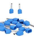 Top Tier 1000 Pcs Insulated Copper Ferrule Kit For TE7508 Terminals Perfect For Crimping AWG 20 Solid Stranded Wires With Safety Insulation For Home And Heavy Machinery Electric Work blue insulated copper ferrules