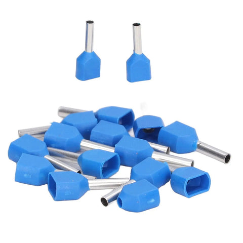 Top Tier 1000 Pcs Insulated Copper Ferrule Kit For TE7508 Terminals Perfect For Crimping AWG 20 Solid Stranded Wires With Safety Insulation For Home And Heavy Machinery Electric Work blue insulated copper ferrules