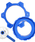 Lockring Tool For Bikes Pro Grade Lightweight Aluminum Rotor Adapter in blue for travel fitness outdoor cycling gear.