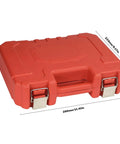 Master engine and transmission oil pressure test set case, red plastic with metal latches
