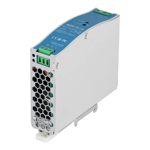 Rock Solid Rail Power Supply With Copper Transformer And Stable Voltage Adjustment For Efficient Reliable Use From AC 100 To 240V In Industrial Settings Such As Control Panels Automation And Test Benches, side view