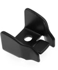 Draw Hasp Hinge Latch 4 Inch Matte Black Steel Durable Rust Resistant Heavy Duty Locking Hardware side view