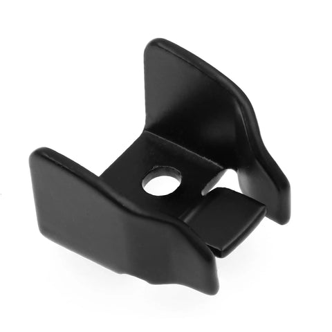 Draw Hasp Hinge Latch 4 Inch Matte Black Steel Durable Rust Resistant Heavy Duty Locking Hardware side view