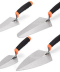 4 Pack Pro Grade Masonry Hand Tools Set With 6 Inch Pointing Trowels And 9 Inch Gauging Trowels Carbon Steel Brick Trowels