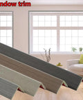 Two Pack Wood Grain Wall Corner Protector Self Adhesive L Molding Guards for Wall Door Window and Furniture Black 150 cm Long