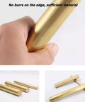 Top Shelf Solid Brass Round Rod 15Mm Diameter By Point Three Meter Length Two Pack Pure Copper Alloy Stock For Diy Metalworking And Electrical Fabrication Hacksaw Friendly Shop Floor Bar in hand, showing smooth finish.