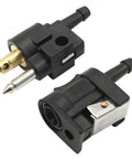 Two Pack 1/4 Inch 6mm Barb Fuel Line Quick Connectors, Female To Male Quick Couplers For Yamaha Outboard And Universal Marine Fuel Lines, Brass And Aluminum Fittings, Durable Replacement Part.