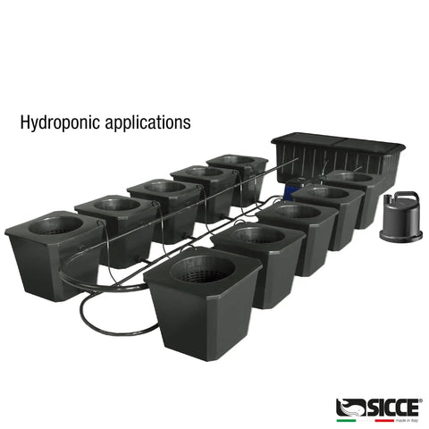 Hydroponic setup with Ultra Zero 793 GPH Multi Purpose Water Pump With Garden Hose Connection And Portable Handle