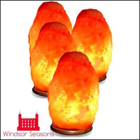 Handcrafted Natural 9 Inch Crystal Pink Himalayan Salt Lamp With Neem Wood Base 6 Foot Cord Dimmer Switch And Bulb Included Ideal For Chill Ambient Lighting At Home Or Office Decor