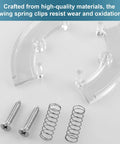 Upgrade Your Outdoor Lighting Game With This Durable Post Top Fitter Hardware Kit Featuring Secure Wing Clip Design For Easy Fixture Attachment And Replacement Springs Included clear wing clips with screws and springs